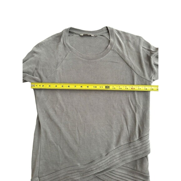 Athleta Serenity‎ Pullover Women's Small Gray Criss Cross Sweatshirt Top - Picture 5 of 6